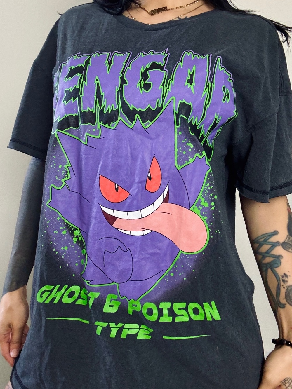 Gengar Graphic Tee - Purple/Black Men’s Shirt